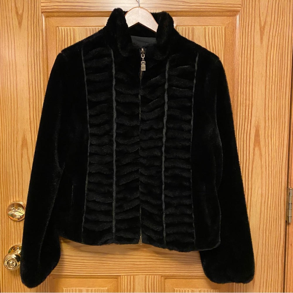 Alpine Studio Faux Fur Reversible Coat Size Medium